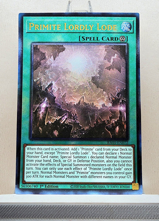 Yugioh! 1x Primite Lordly Lode (RA05 - Prismatic Ultimate Rare) 1st Edition