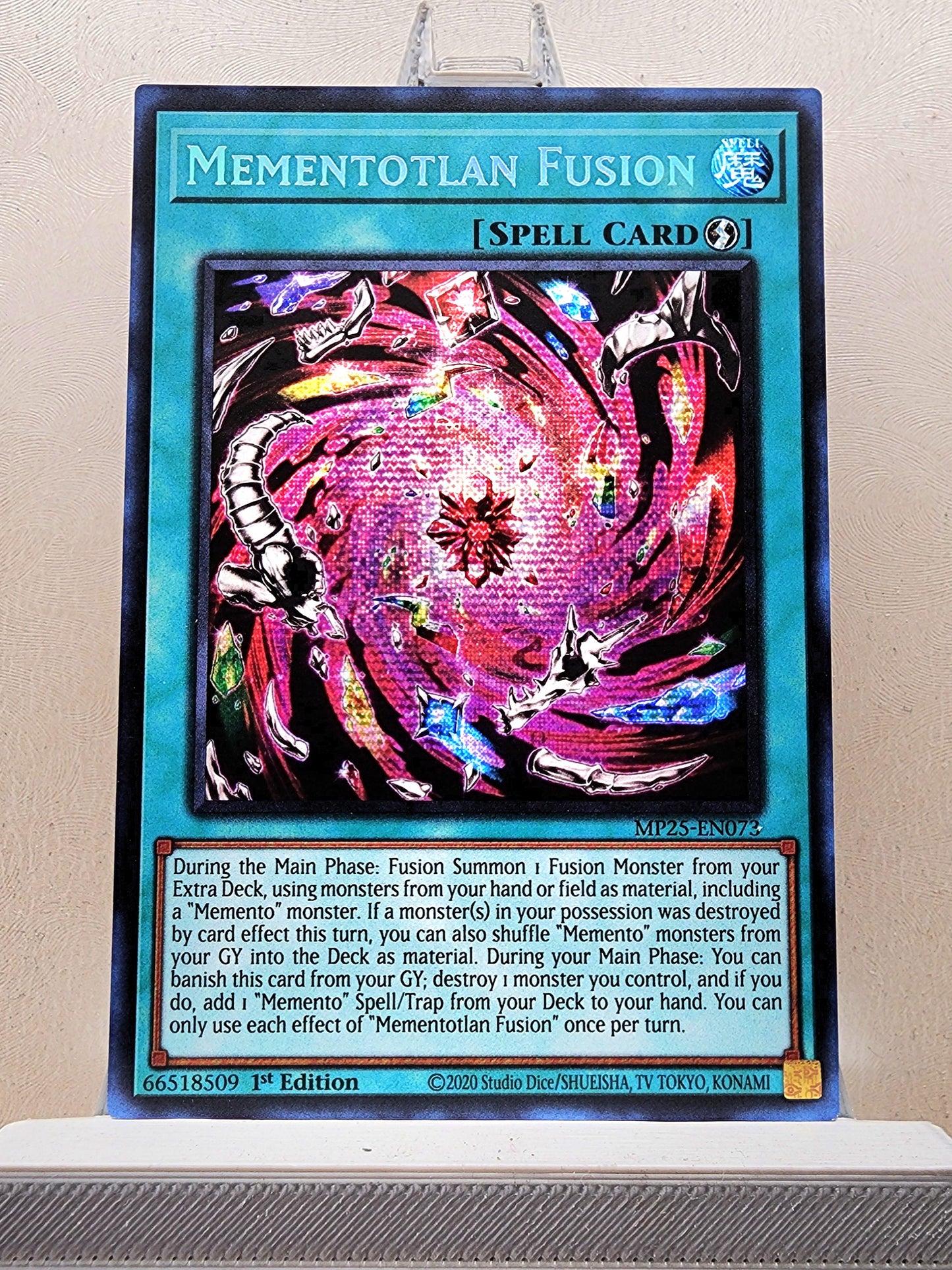 Yugioh! 1x Mementotlan Fusion (MP25 - Prismatic Secret Rare) 1st Edition