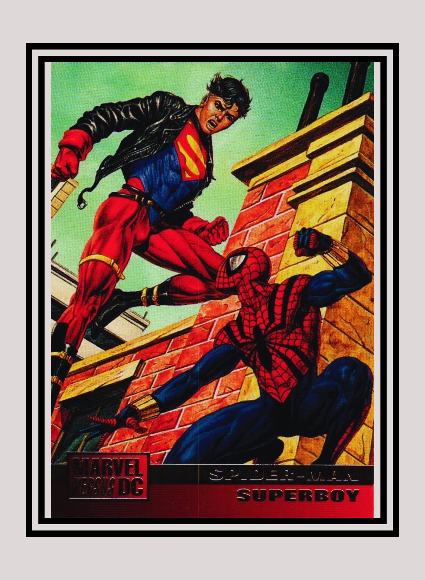 Marvel! 1x Spiderman / Superboy - Base (#073 - 1995 Fleer DC vs. Marvel Comics)