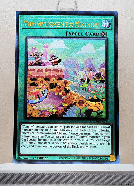 Yugioh! 1x Yummyusment☆Mignon (RA05 - Prismatic Ultimate Rare) 1st Edition