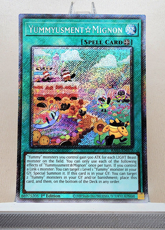 Yugioh! 1x Yummyusment☆Mignon (RA05 - Platinum Secret Rare) 1st Edition