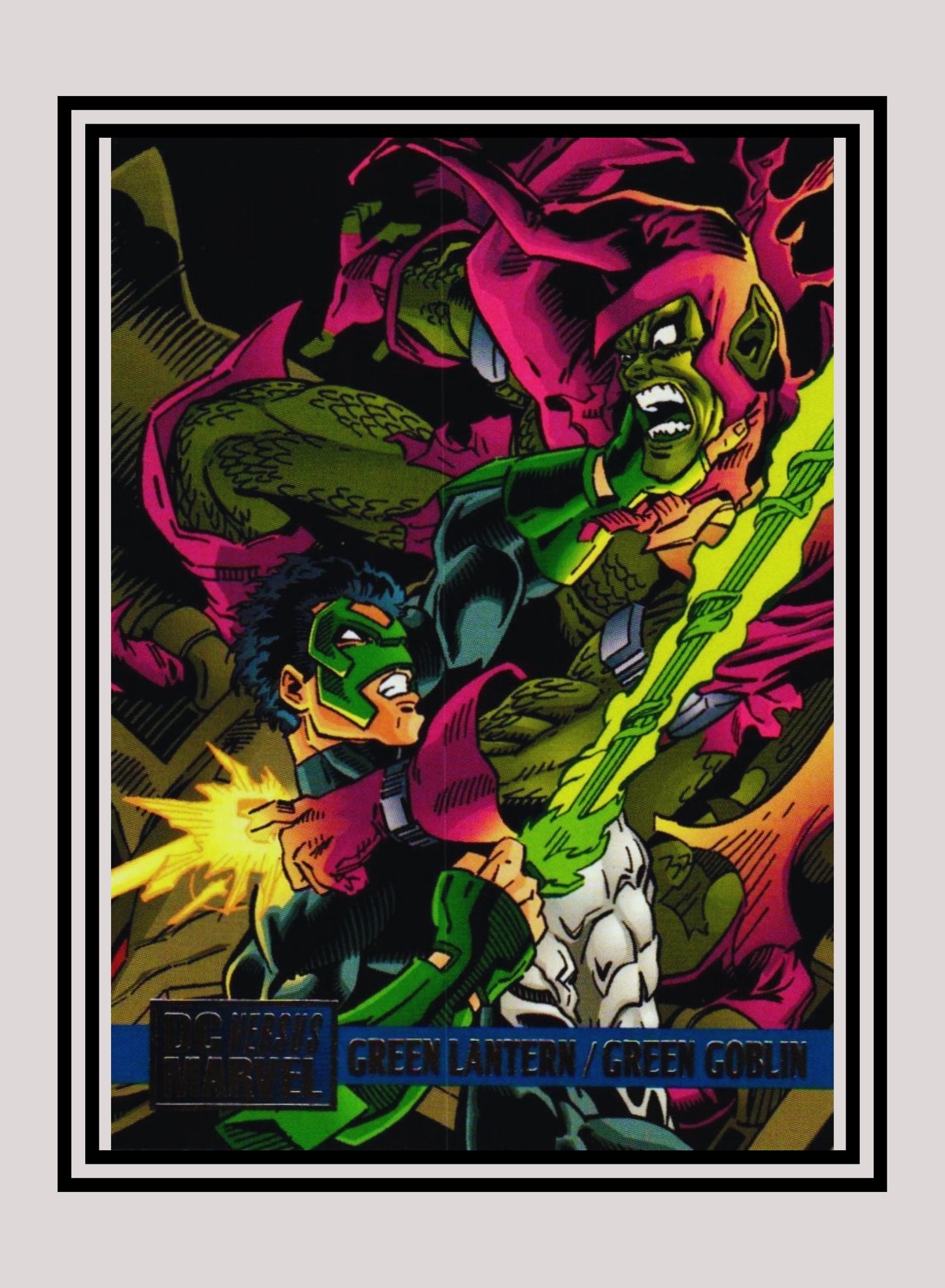 Marvel! 1x Green Lantern vs. Green Goblin - Base (#074 - 1995 Fleer DC vs. Marvel Comics)