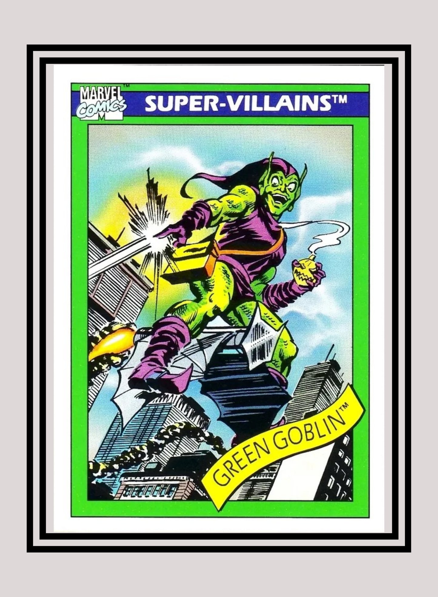 Marvel! 1x Green Goblin - Base (#074 - 1990 Impel Marvel Universe Series I)