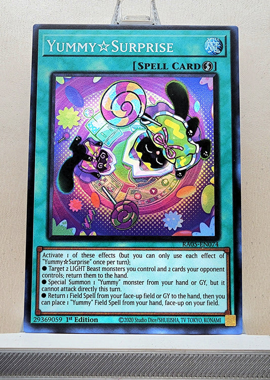 Yugioh! 1x Yummy☆Surprise (RA05 - Super Rare) 1st Edition