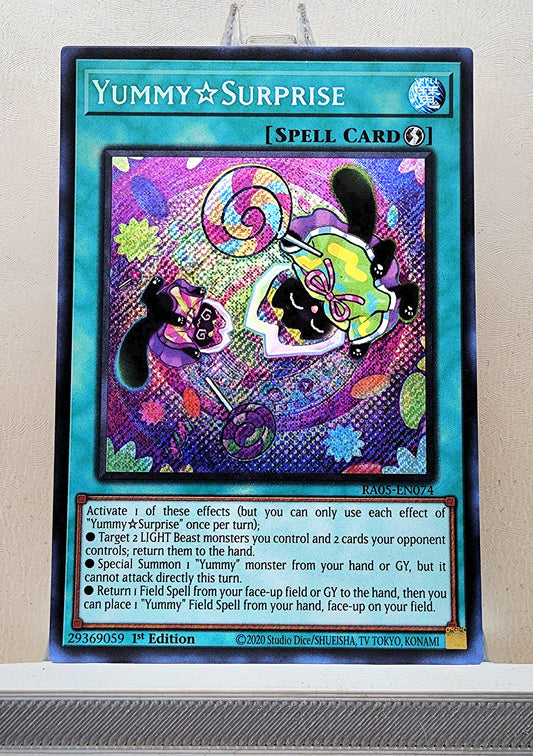 Yugioh! 1x Yummy☆Surprise (RA05 - Secret Rare) 1st Edition