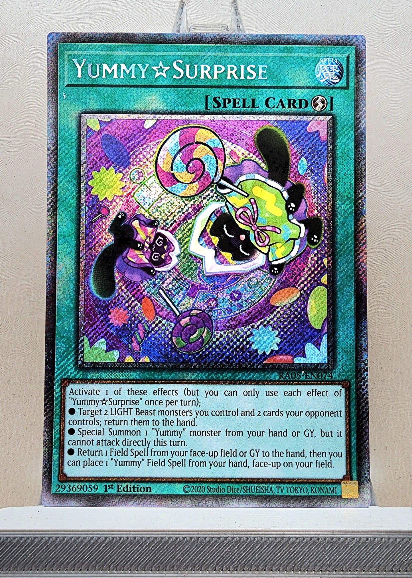 Yugioh! 1x Yummy☆Surprise (RA05 - Platinum Secret Rare) 1st Edition