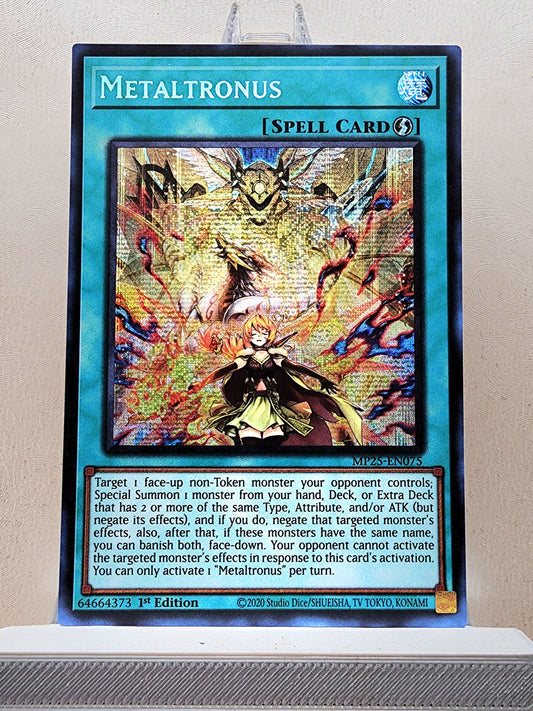 Yugioh! 1x Metaltronus (MP25 - Prismatic Secret Rare) 1st Edition