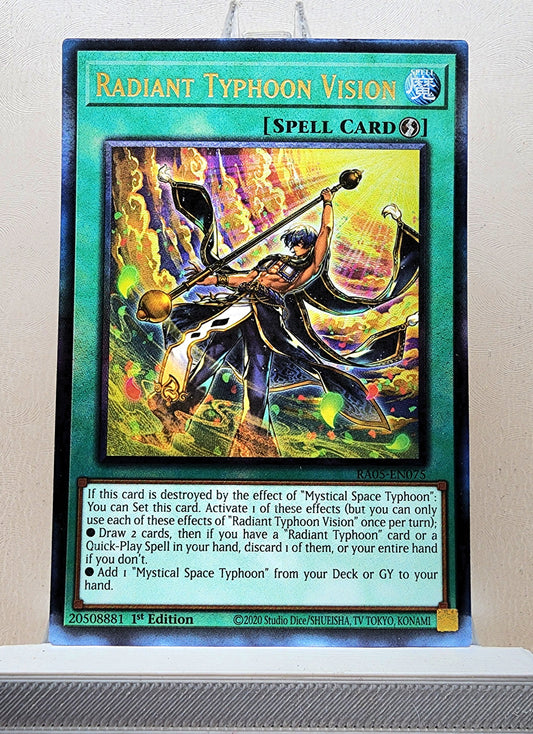 Yugioh! 1x Radiant Typhoon Vision (RA05 - Prismatic Ultimate Rare) 1st Edition