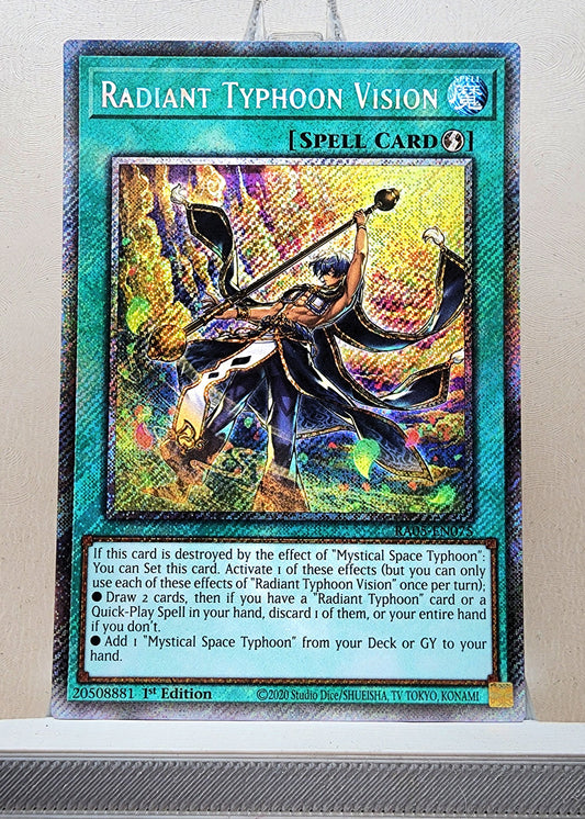 Yugioh! 1x Radiant Typhoon Vision (RA05 - Platinum Secret Rare) 1st Edition