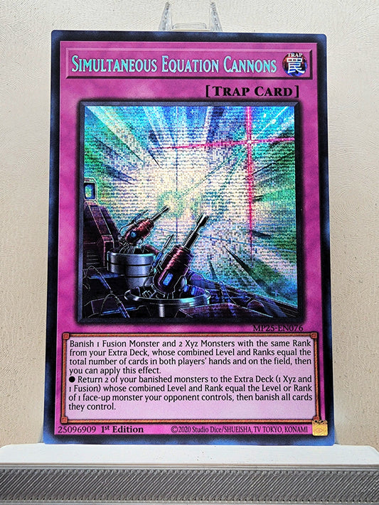 Yugioh! 1x Simultaneous Equation Cannons (MP25 - Prismatic Secret Rare) 1st Edition