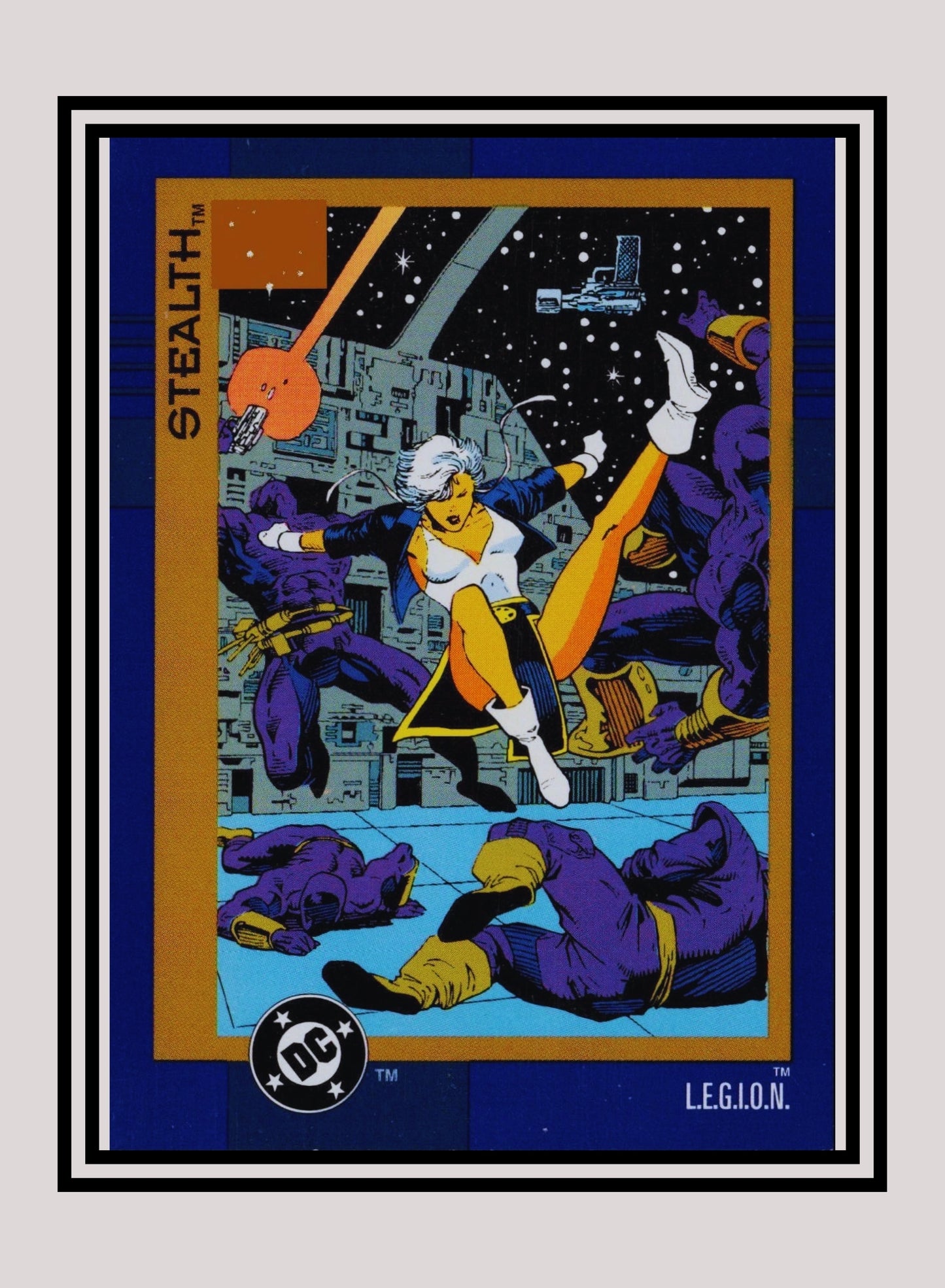 DC! 1x Stealth - Base (#076 - 1993 Skybox DC Cosmic Teams)