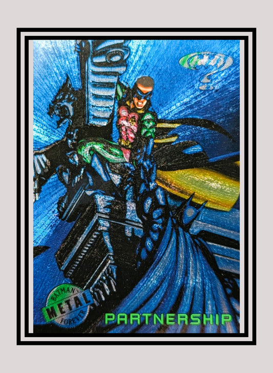 DC! 1x Partnership - Base Metal (#076 - 1995 Fleer Batman Forever Metal)