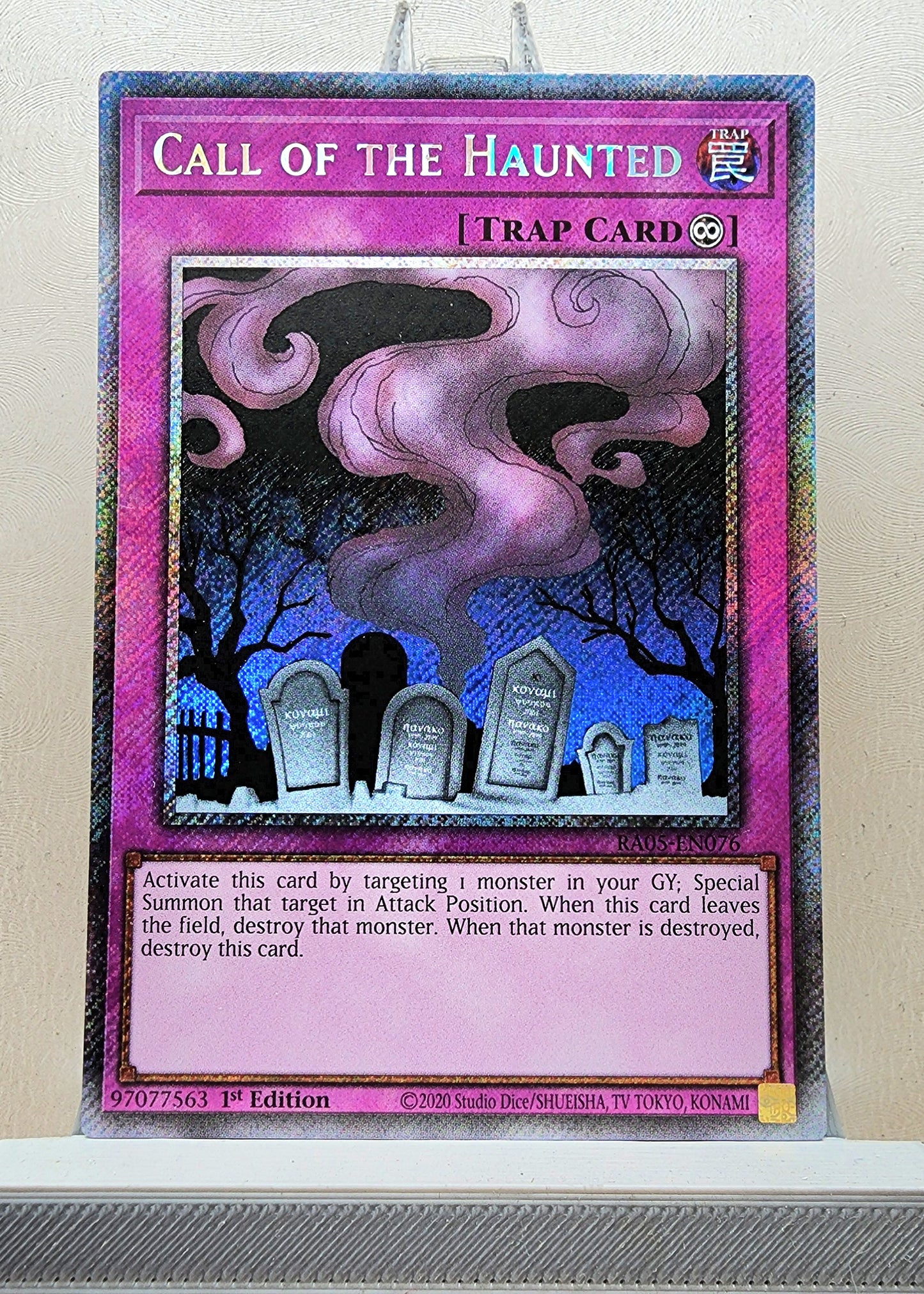 Yugioh! 1x Call of the Haunted (RA05 - Platinum Secret Rare) 1st Edition