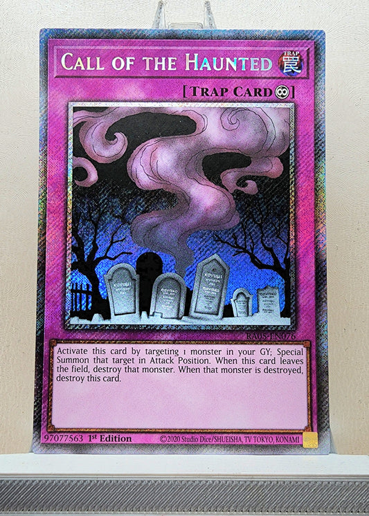 Yugioh! 1x Call of the Haunted (RA05 - Platinum Secret Rare) 1st Edition