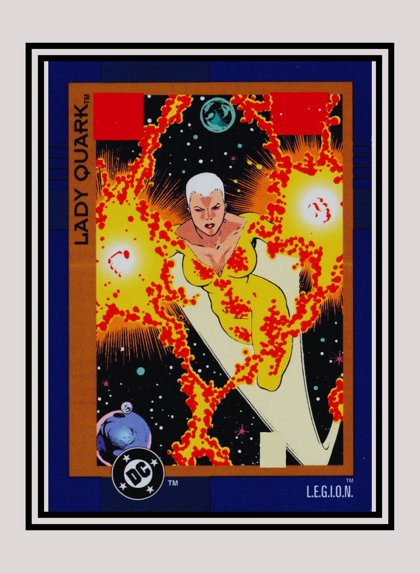 DC! 1x Lady Quark - Base (#077 - 1993 Skybox DC Cosmic Teams)