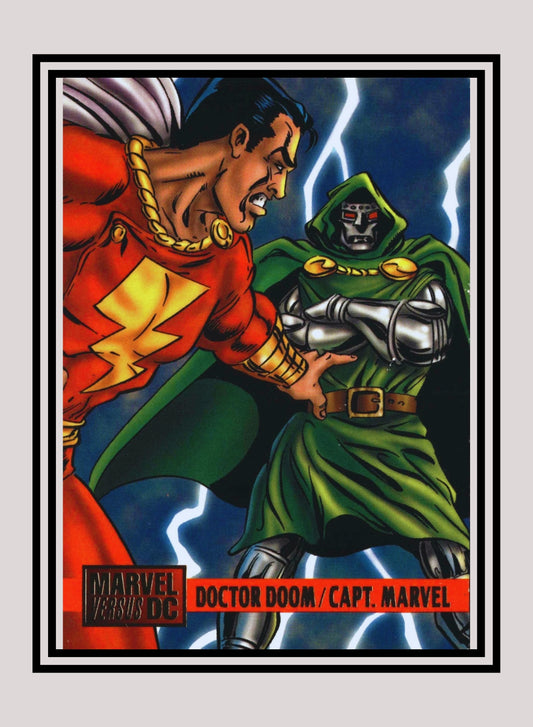 Marvel! 1x Doctor Doom vs. Capt. Marvel - Base (#077 - 1995 Fleer DC vs. Marvel Comics)