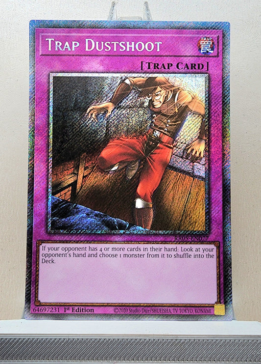 Yugioh! 1x Trap Dustshoot (RA05 - Platinum Secret Rare) 1st Edition