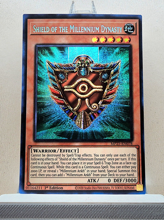Yugioh! 1x Shield of the Millennium Dynasty (MP25 - Prismatic Secret Rare) 1st Edition