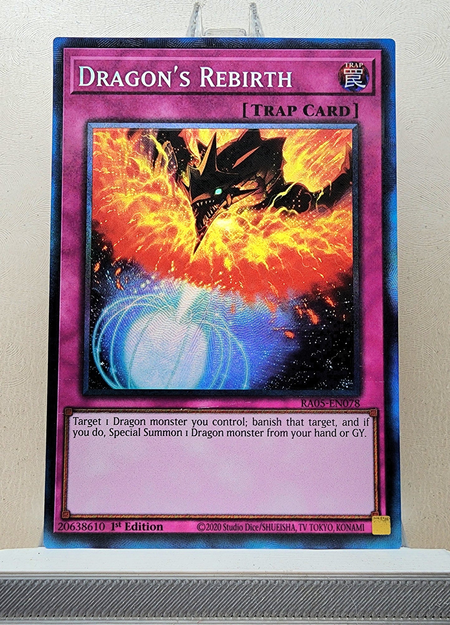 Yugioh! 1x Dragon's Rebirth (RA05 - Prismatic Collectors Rare) 1st Edition