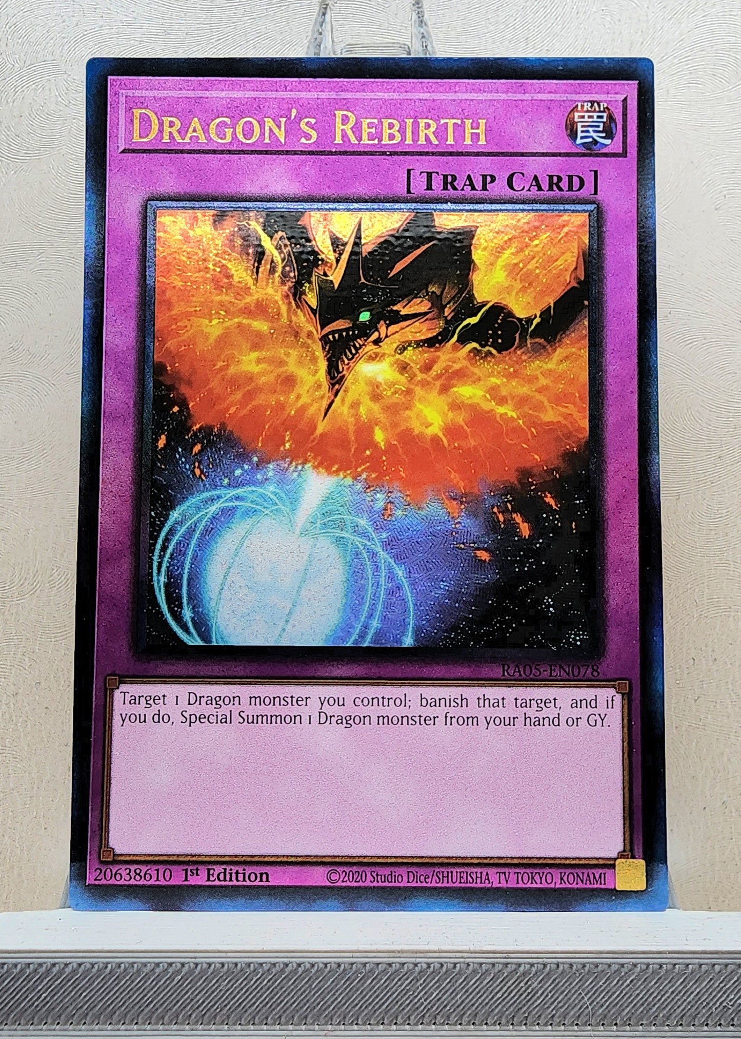 Yugioh! 1x Dragon's Rebirth (RA05 - Prismatic Ultimate Rare) 1st Edition
