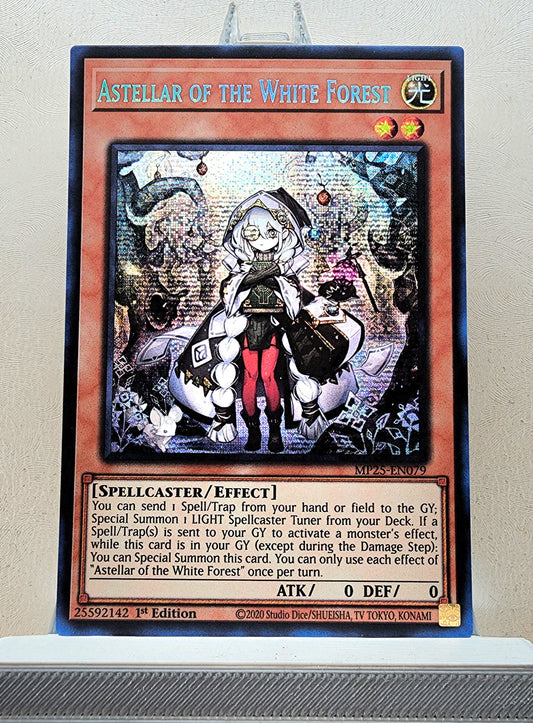 Yugioh! 1x Astellar of the White Forest (MP25 - Prismatic Secret Rare) 1st Edition