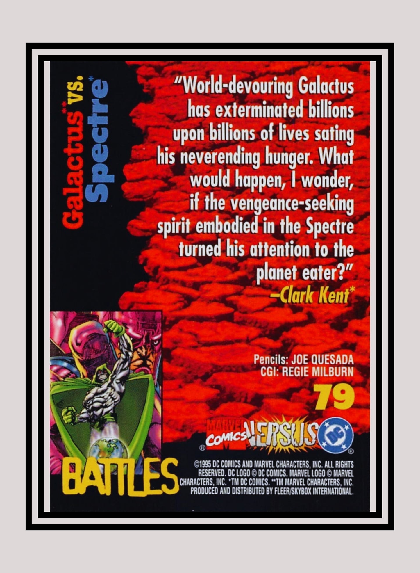Marvel! 1x Galactus vs.Spectre - Base (#079 - 1995 Fleer DC vs. Marvel Comics)