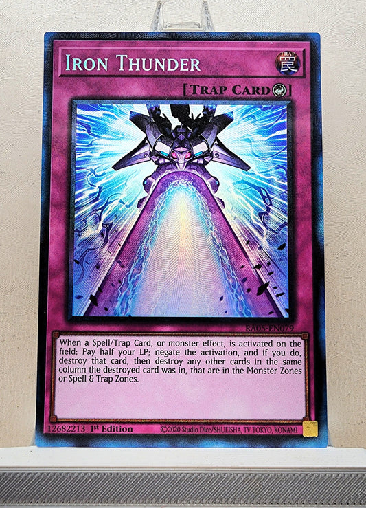 Yugioh! 1x Iron Thunder (RA05 - Prismatic Collectors Rare) 1st Edition