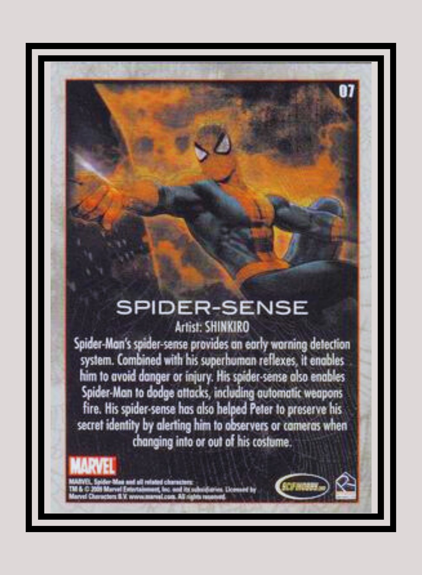 Marvel! 1x Spider-Sense - Base (#07 - 2009 Rittenhouse Spiderman Archives)