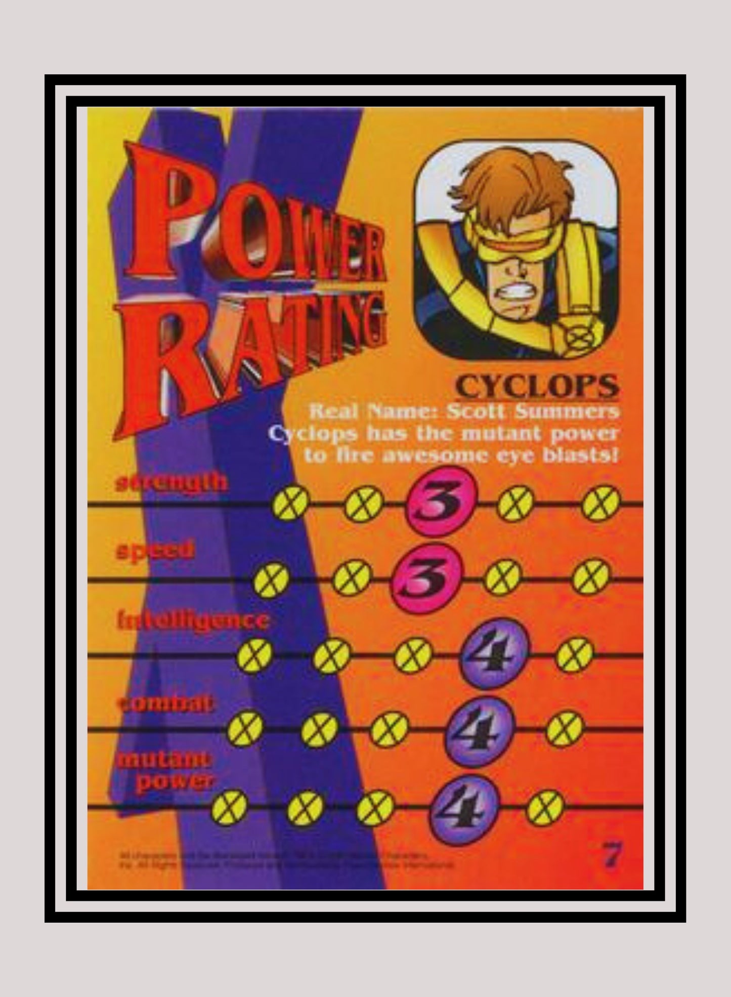 Marvel! 1x Cyclops - Base (#07 - 1997 Fleer X-Men International)