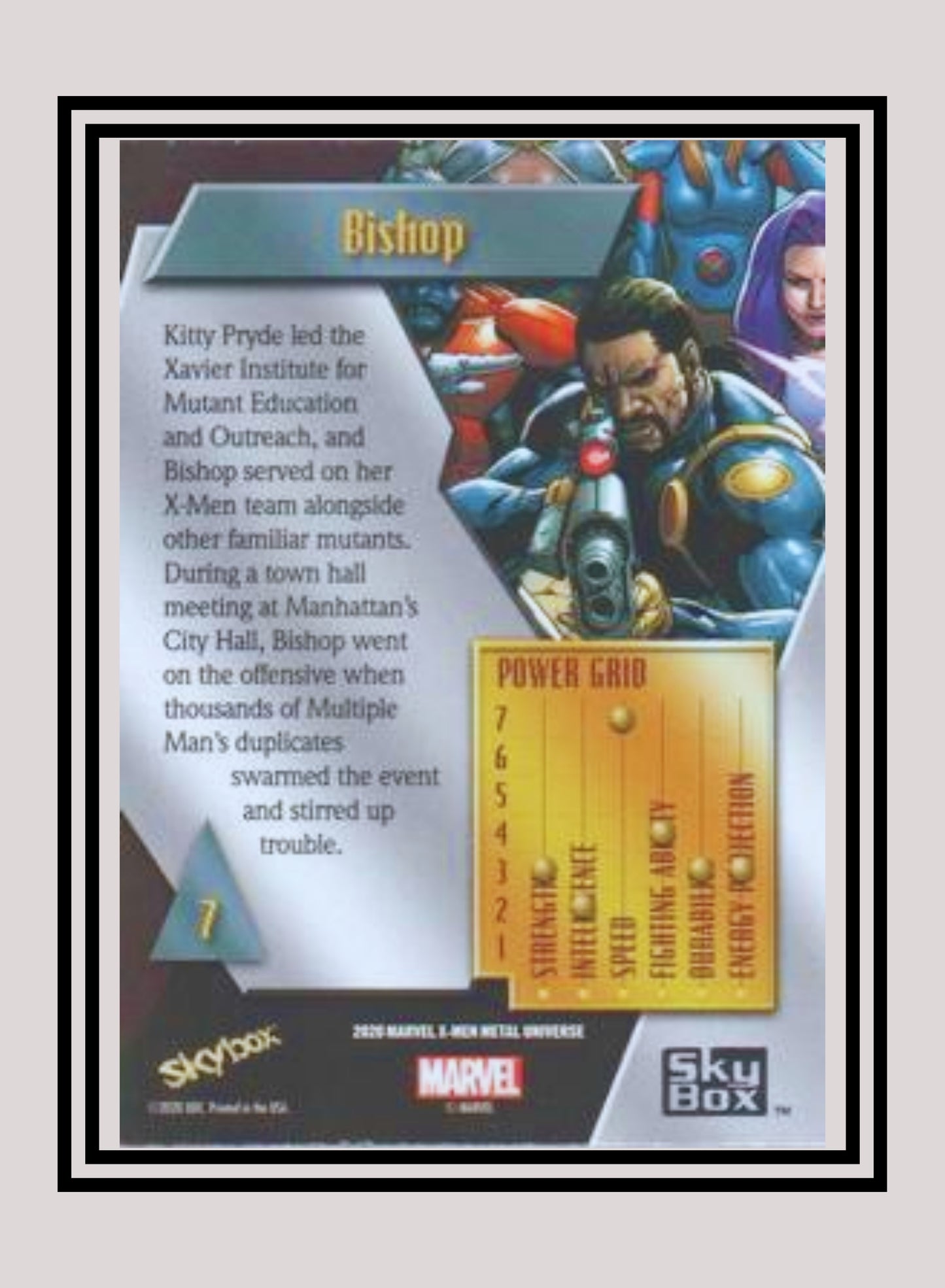 Marvel! 1x Bishop - Base Low Series (#007 - 2021 Upper Deck X-Men Metal Universe)