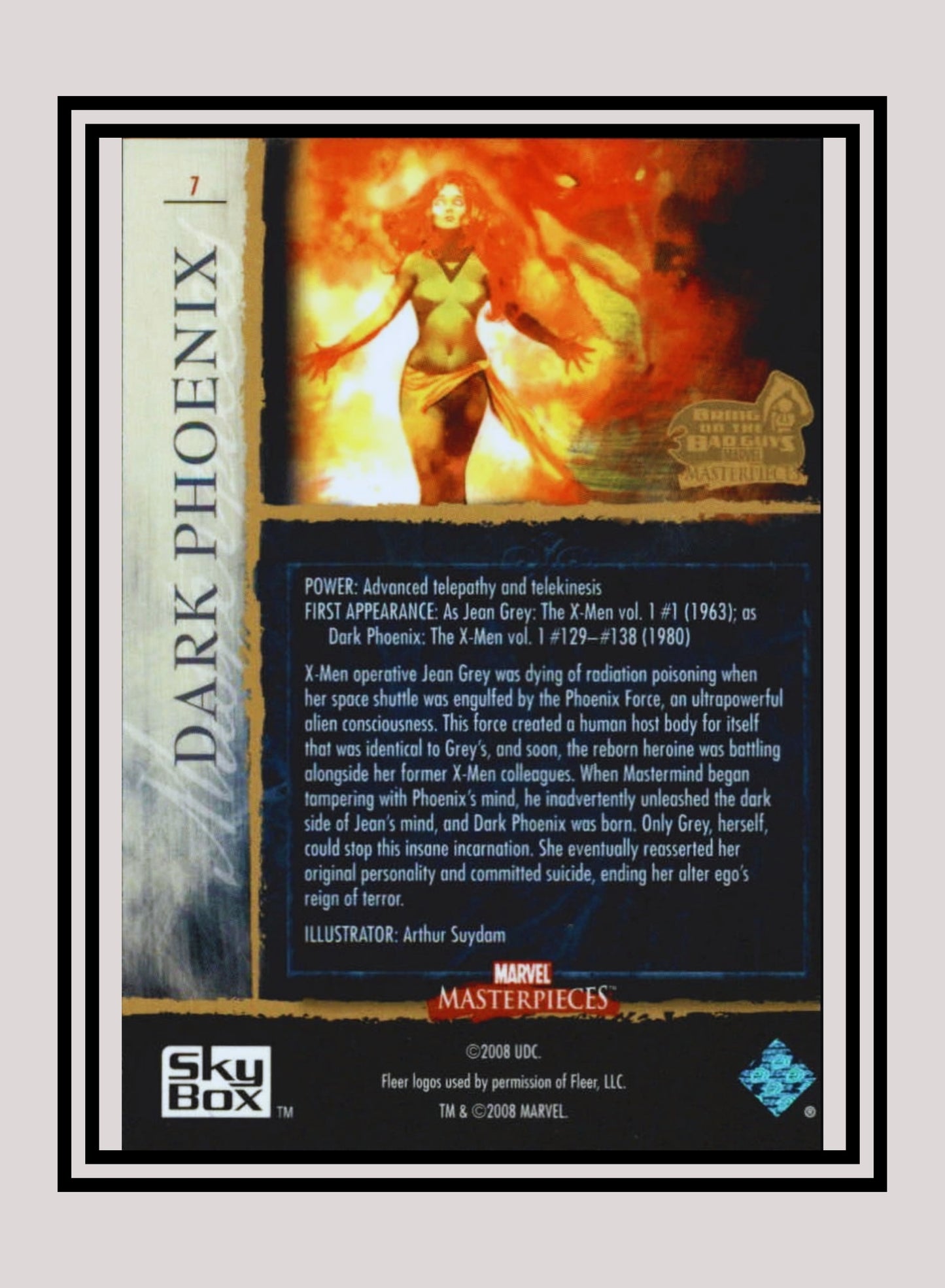 Marvel! 1x Dark Phoenix - Base (#07 - 2008 Upper Deck Marvel Masterpieces Series 3)