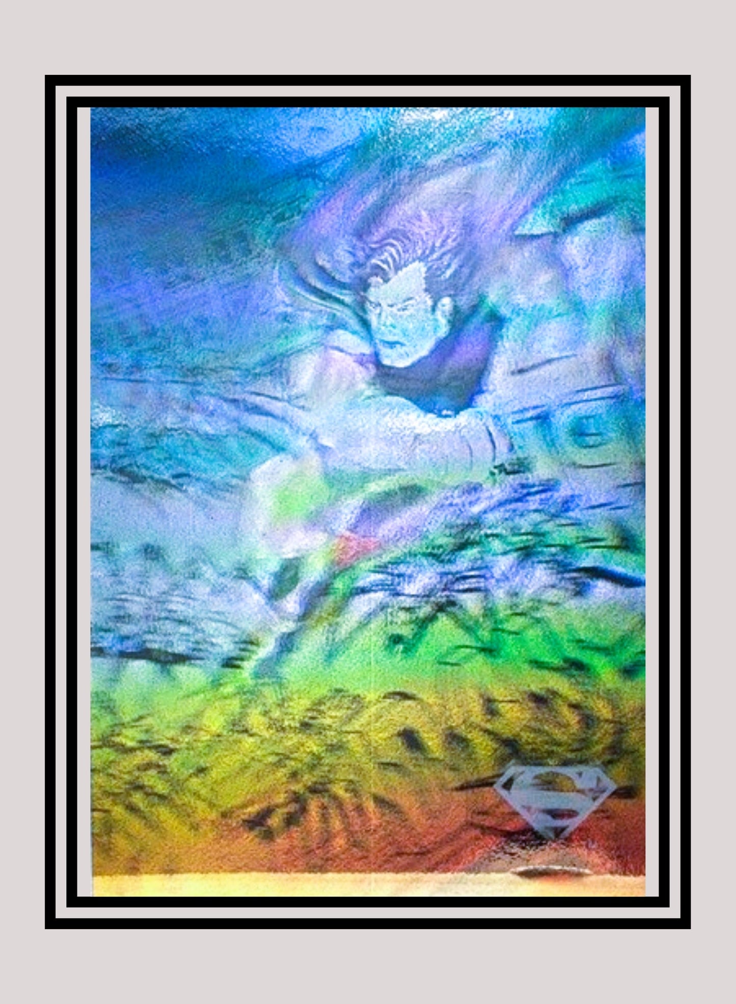 DC! 1x To The Rescue! - Hologram (#08 - 1996 Fleer Superman Hologram Series)