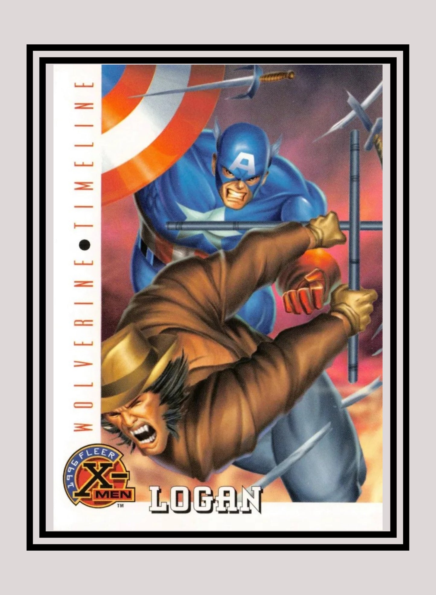 Marvel! 1x Logan - Base (#080 - 1996 Fleer X Men)