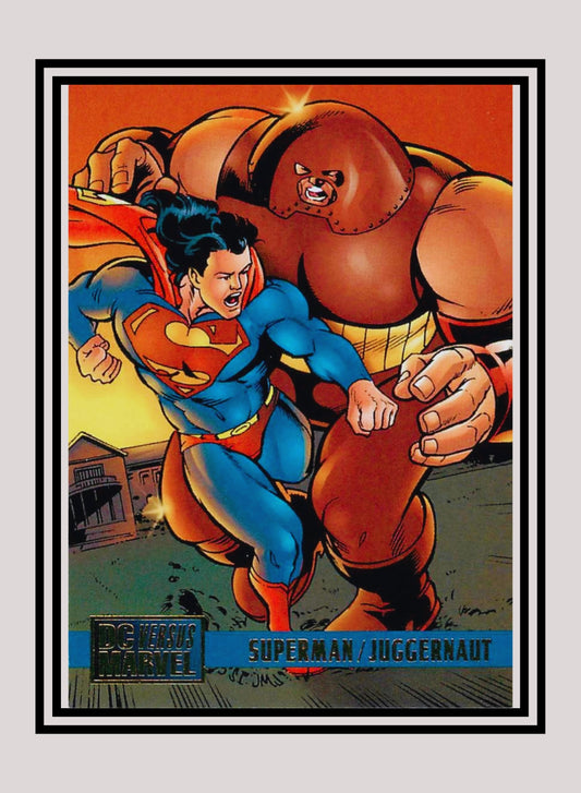 Marvel! 1x Superman vs. Juggernaut - Base (#080 - 1995 Fleer DC vs. Marvel Comics)
