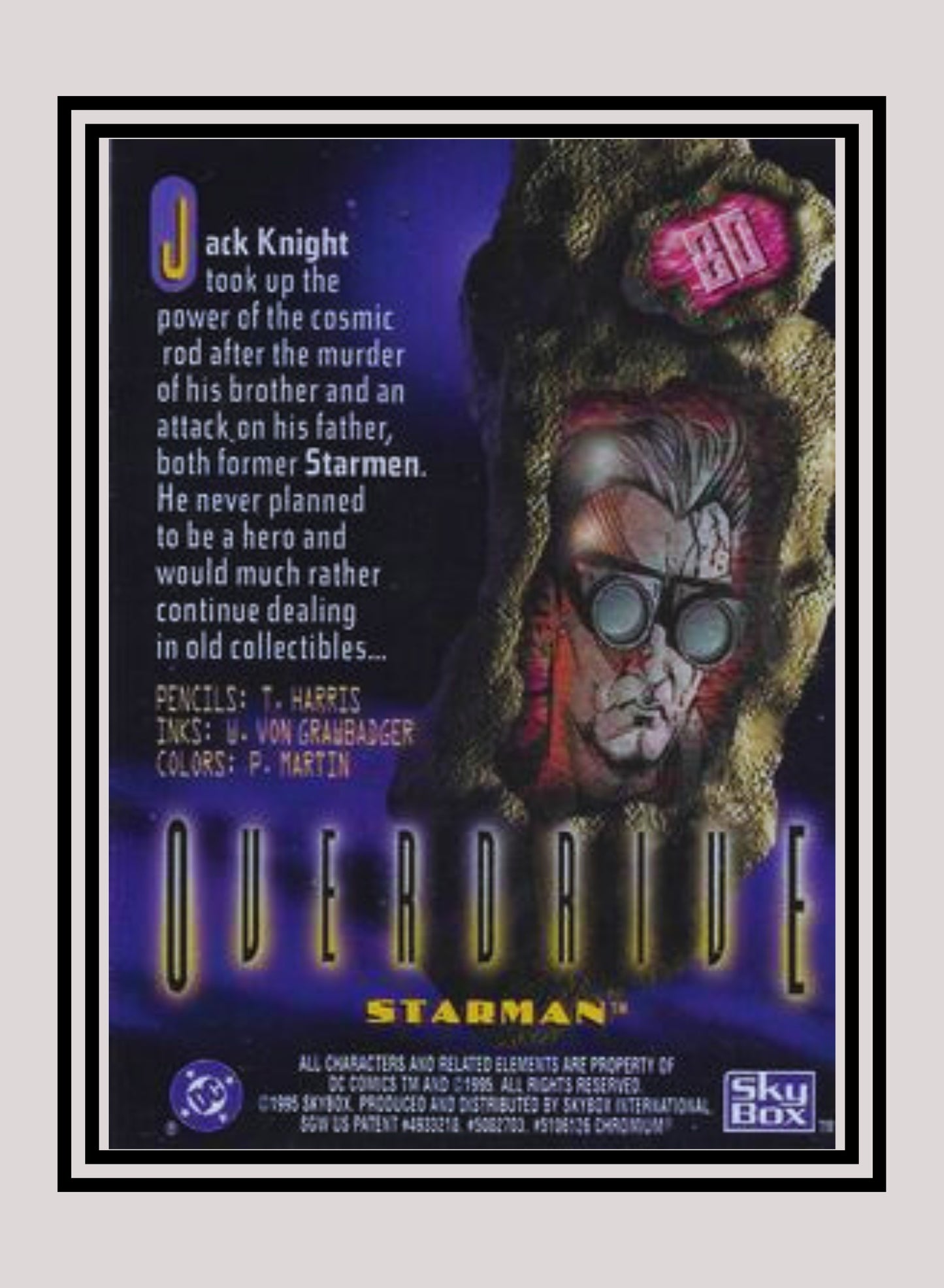 DC! 1x Starman - Power Chrome (#080 - 1995 SkyBox DC Power Chrome Legends)