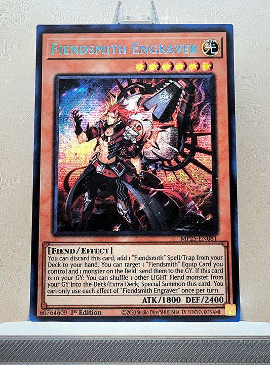 Yugioh! 1x Fiendsmith Engraver (MP25 - Prismatic Secret Rare) 1st Edition