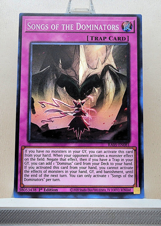 Yugioh! 1x Songs of the Dominators (RA05 - Super Rare) 1st Edition