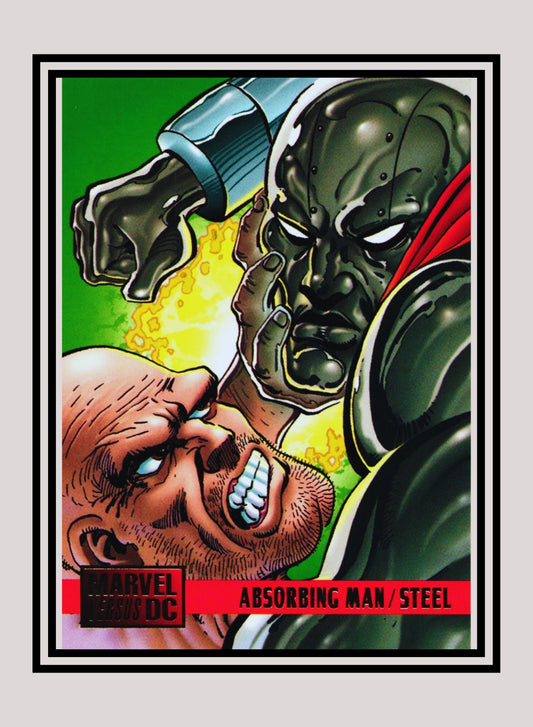 Marvel! 1x Absorbing Man vs. Steel - Base (#081 - 1995 Fleer DC vs. Marvel Comics)
