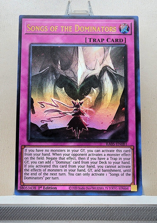 Yugioh! 1x Songs of the Dominators (RA05 - Ultra Rare) 1st Edition