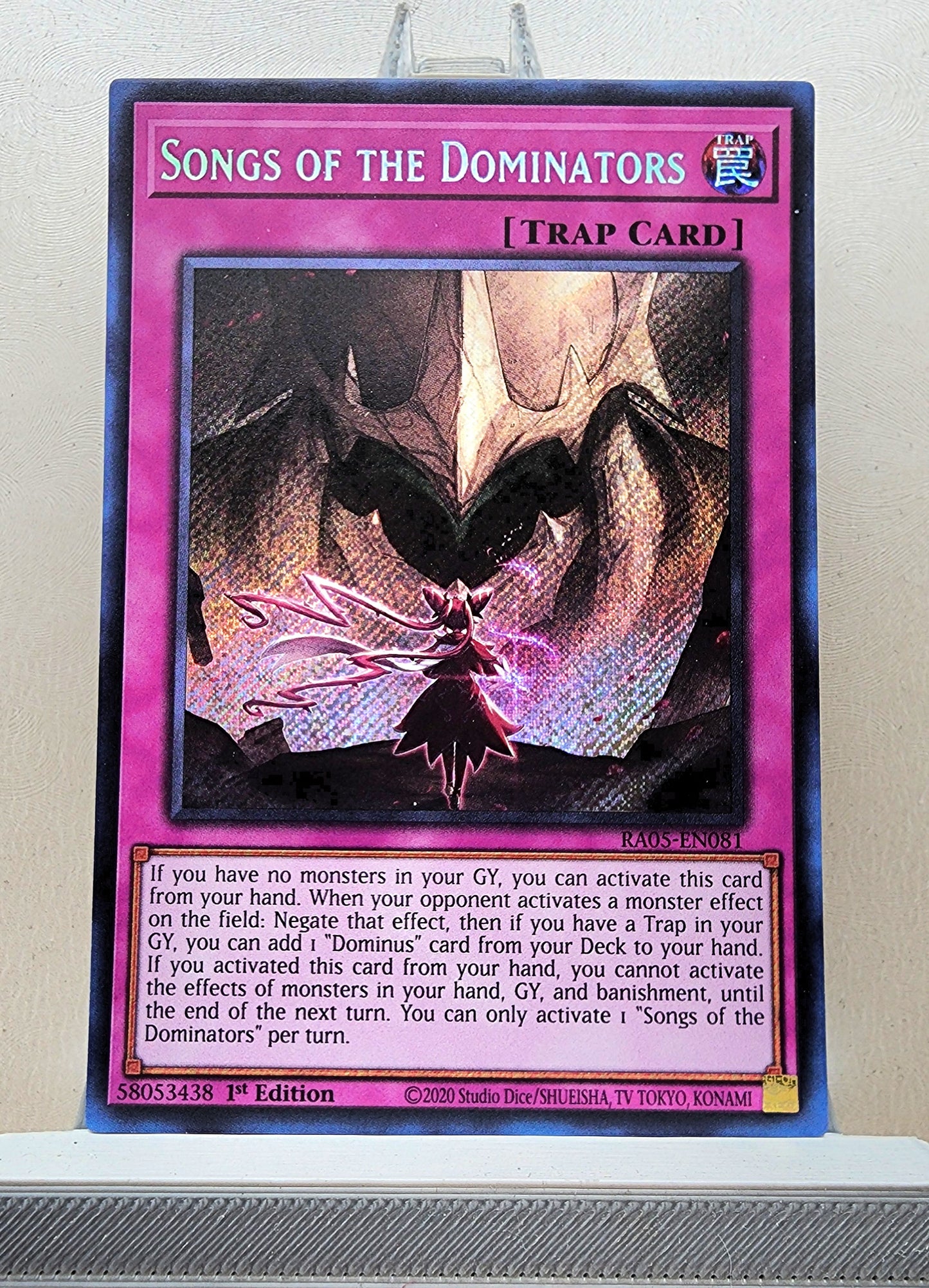 Yugioh! 1x Songs of the Dominators (RA05 - Secret Rare) 1st Edition