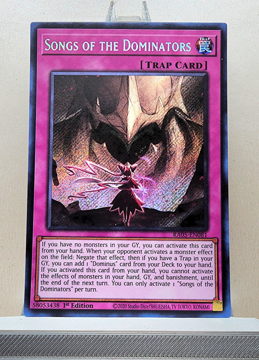 Yugioh! 1x Songs of the Dominators (RA05 - Secret Rare) 1st Edition