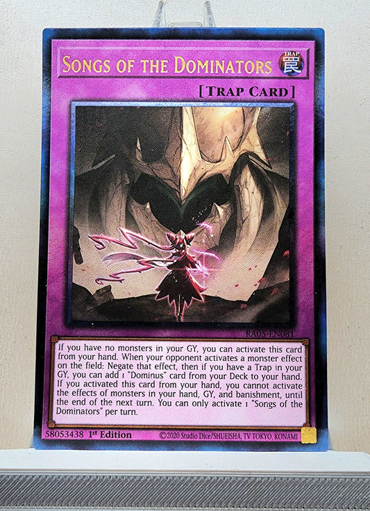 Yugioh! 1x Songs of the Dominators (RA05 - Prismatic Ultimate Rare) 1st Edition
