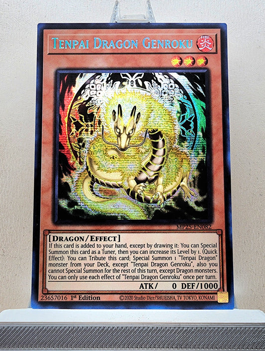 Yugioh! 1x Tenpai Dragon Genroku (MP25 - Prismatic Secret Rare) 1st Edition