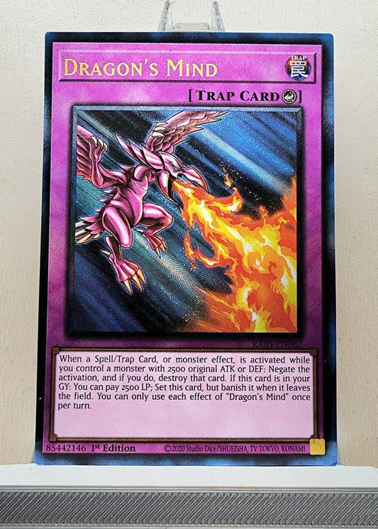 Yugioh! 1x Dragon's Mind (RA05 - Prismatic Ultimate Rare) 1st Edition