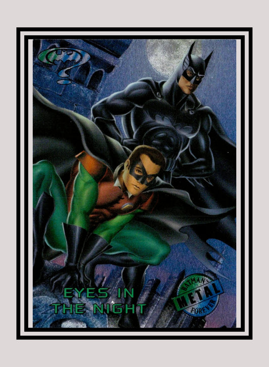 DC! 1x Eyes in the Night - Base Metal (#083 - 1995 Fleer Batman Forever Metal)