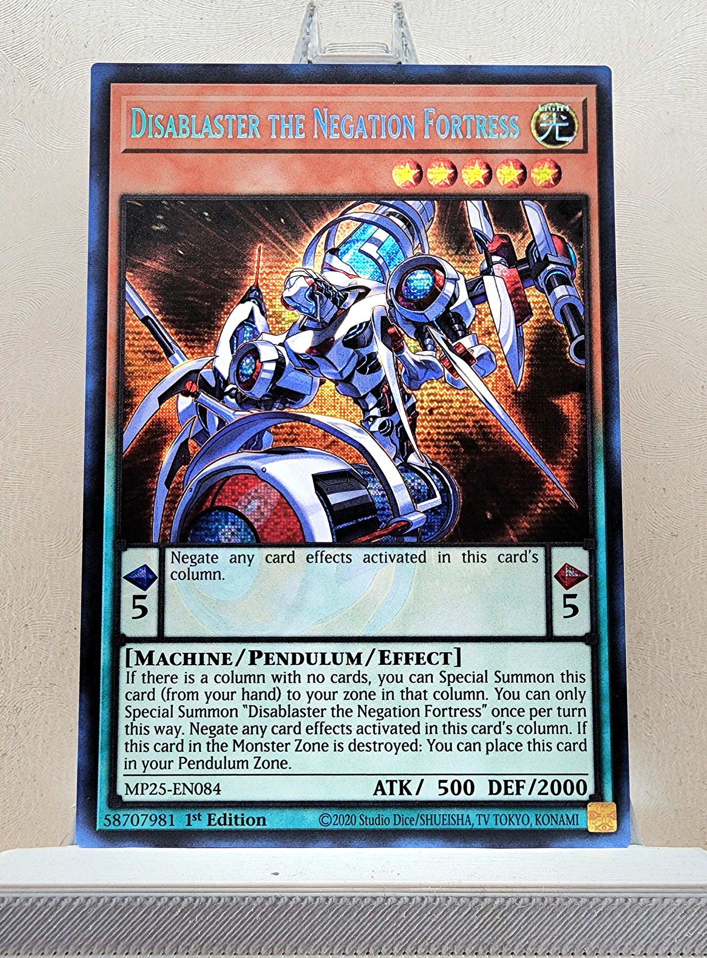 Yugioh! 1x Disablaster the Negation Fortress (MP25 - Prismatic Secret Rare) 1st Edition