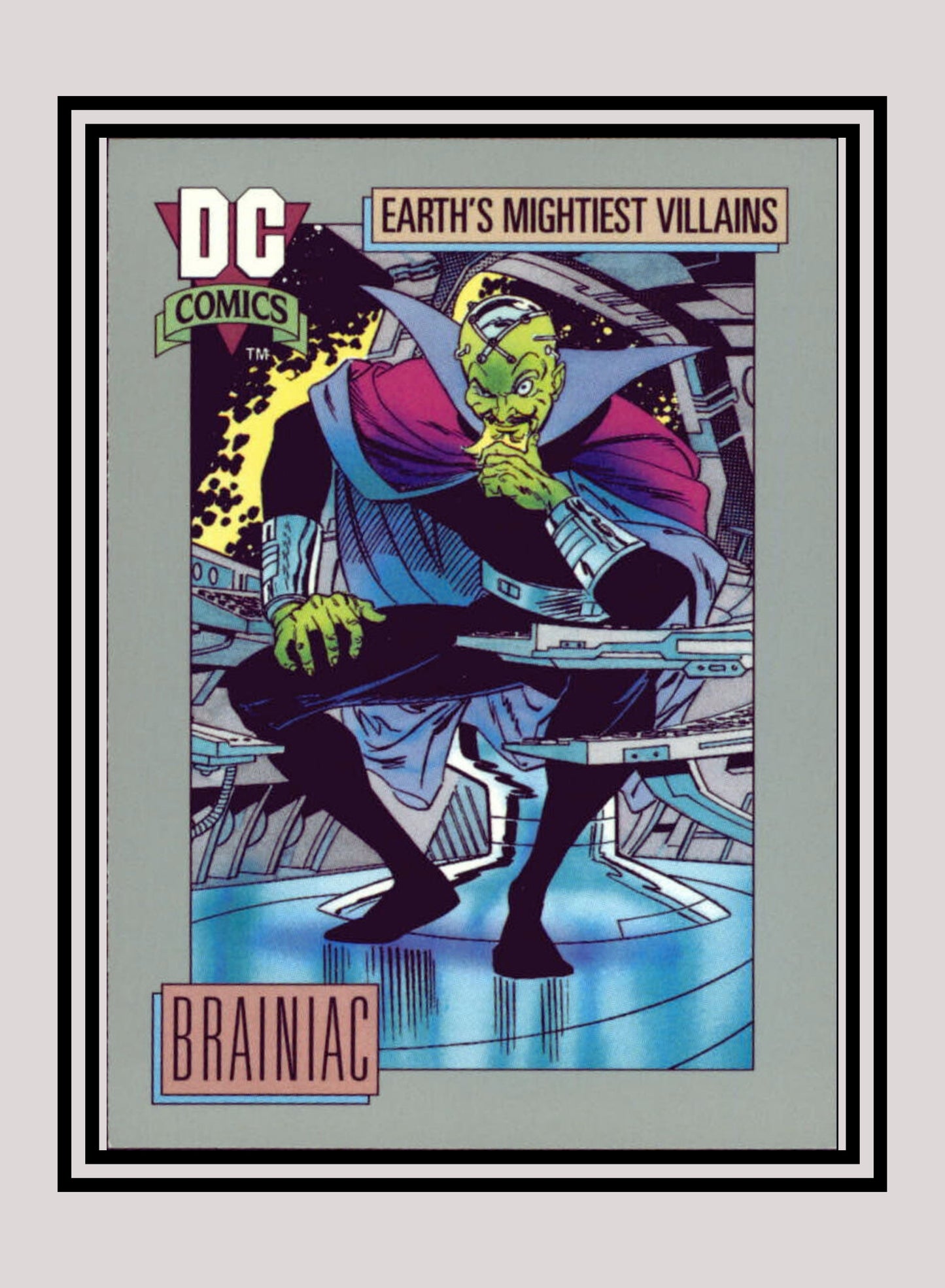 DC! 1x Brainiac - Base (#084 - 1991 Impel DC Cosmic Cards)