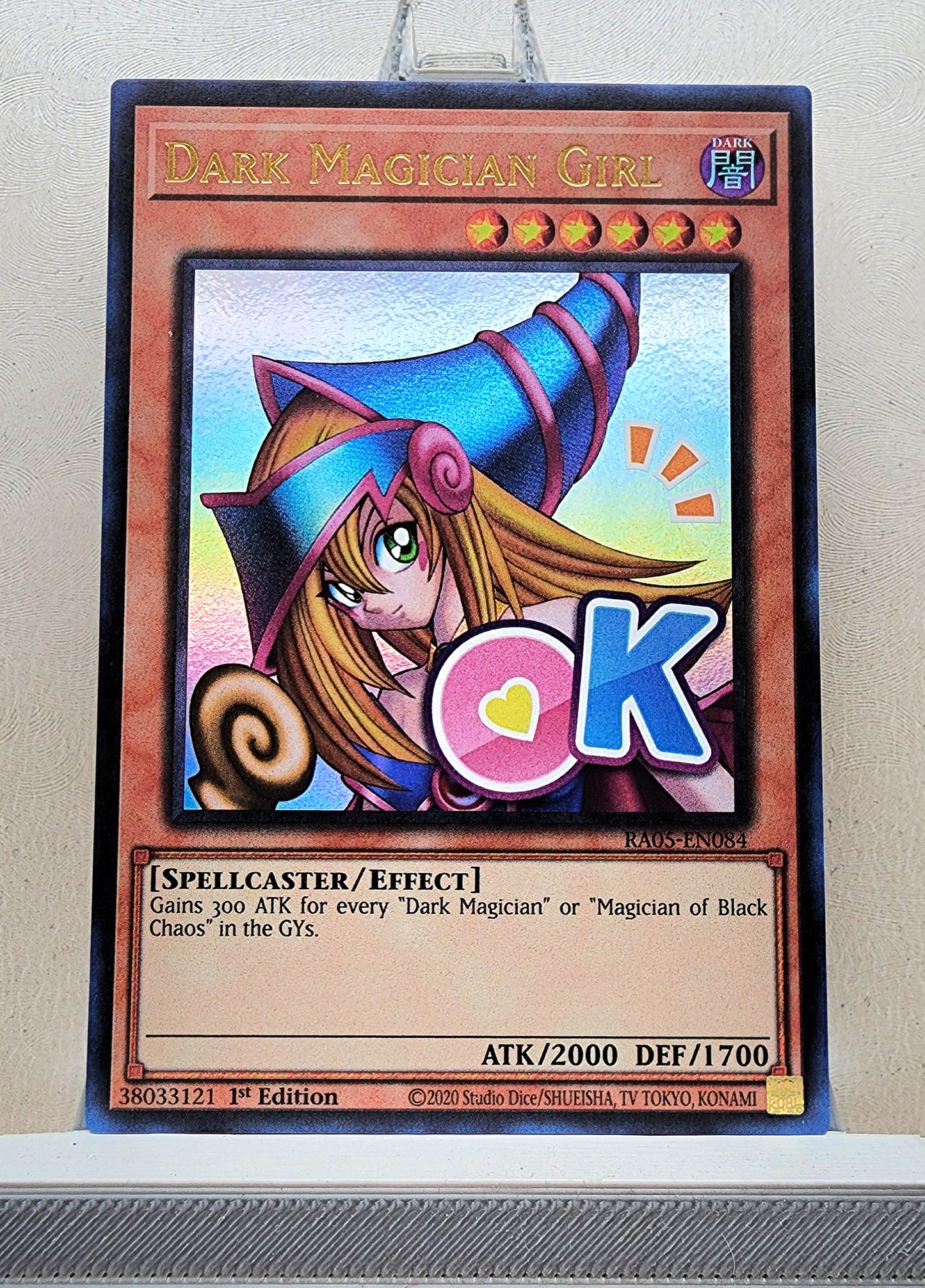 Yugioh! 1x Dark Magician Girl Stamp Artwork (RA05 - Ultra Rare) 1st Edition