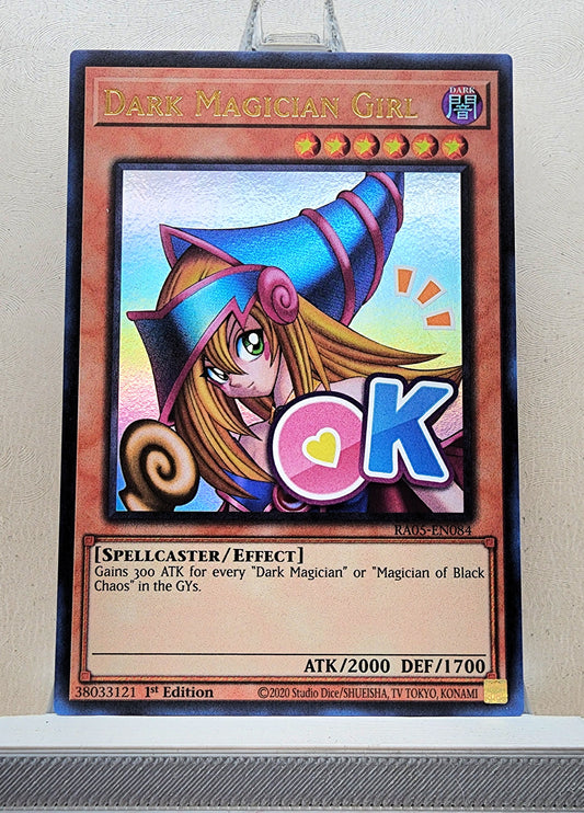 Yugioh! 1x Dark Magician Girl Stamp Artwork (RA05 - Ultra Rare) 1st Edition