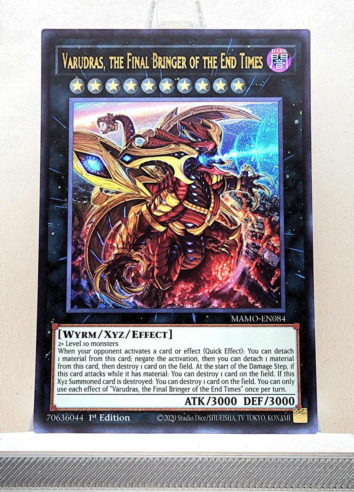 Yugioh! 1x Varudras, the Final Bringer of the End Times (MAMO - Ultra Rare) 1st Edition